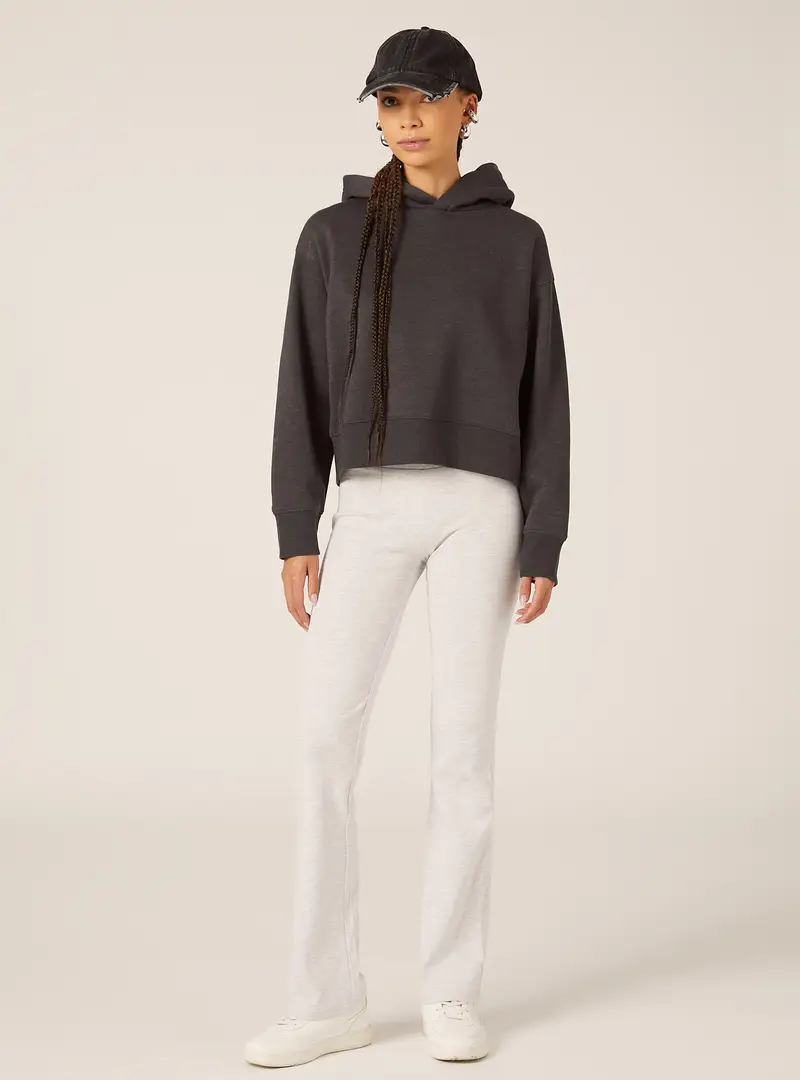 Felpa boxy fit con cappuccio MGY1 GREY