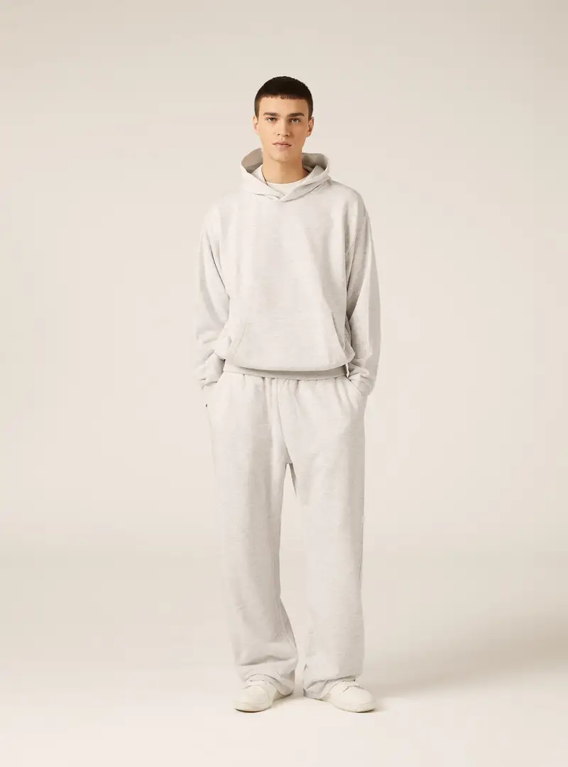 Felpa boxy fit con cappuccio MGY3 GREY