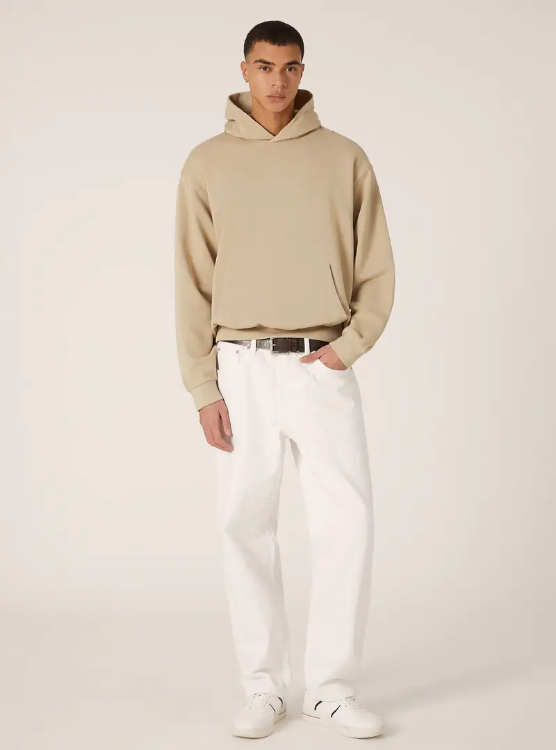 Felpa boxy fit con cappuccio