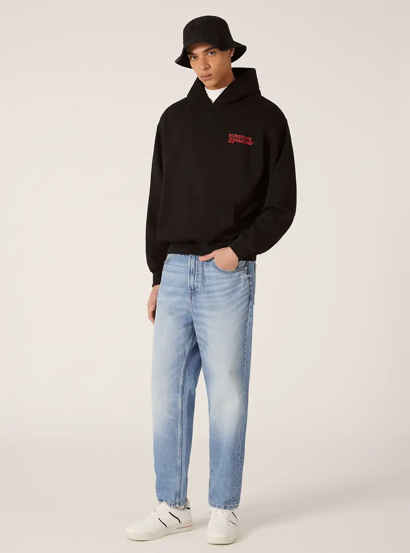 Felpa boxy fit Dungeons & Dragons / Alcott BK1 BLACK