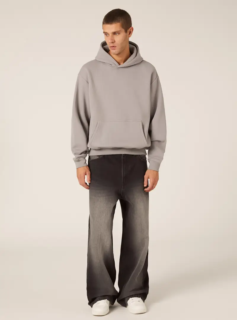 Felpa con cappuccio boxy fit GY2 GREY