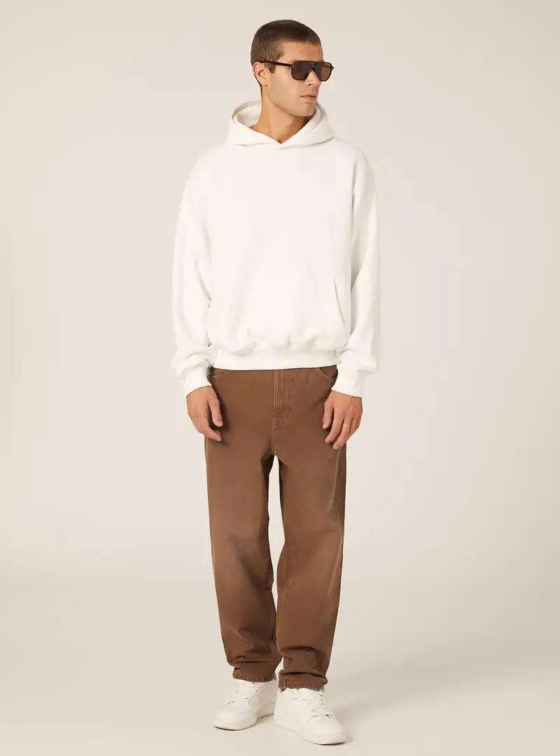 Felpa con cappuccio boxy fit