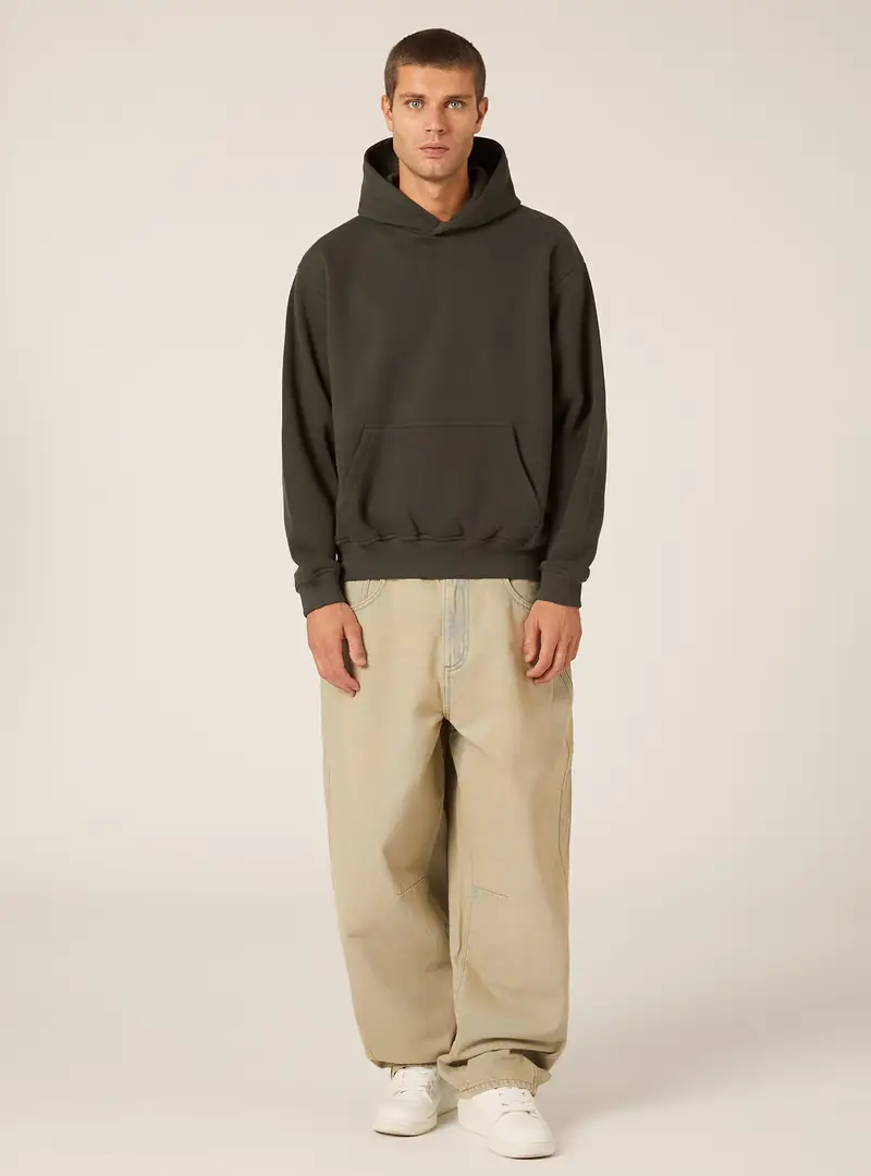 Felpa con cappuccio boxy fit