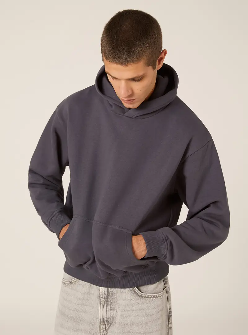 Felpa con cappuccio boxy fit
