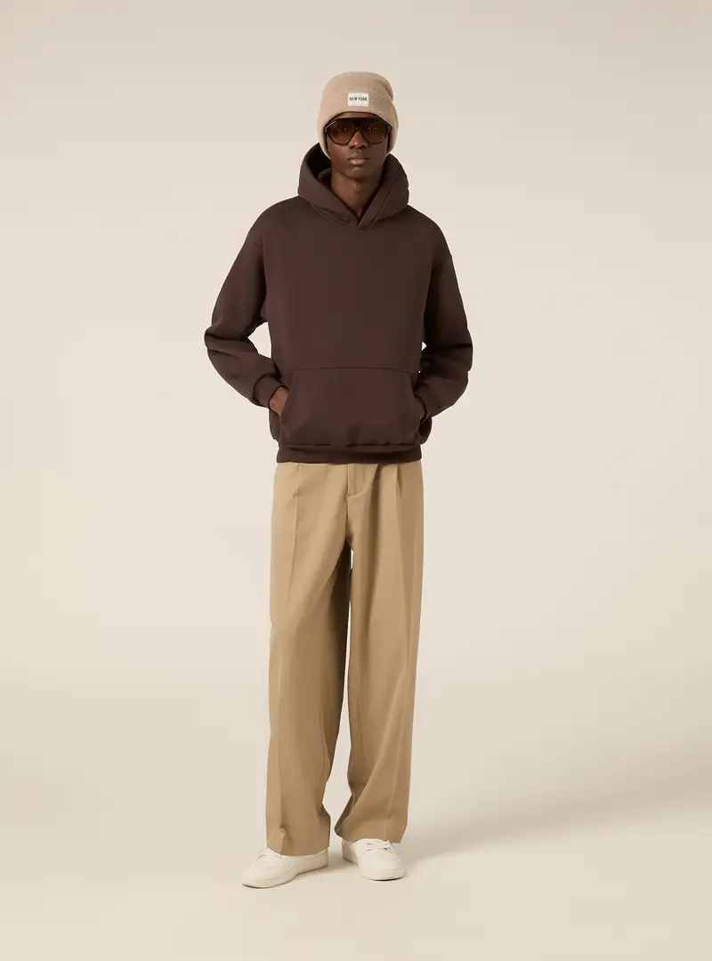 Felpa con cappuccio boxy fit