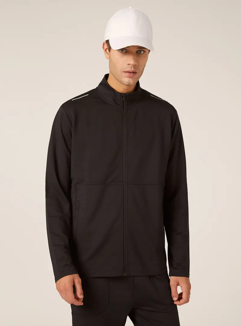 Felpa con zip Athletic capsule BK1 BLACK