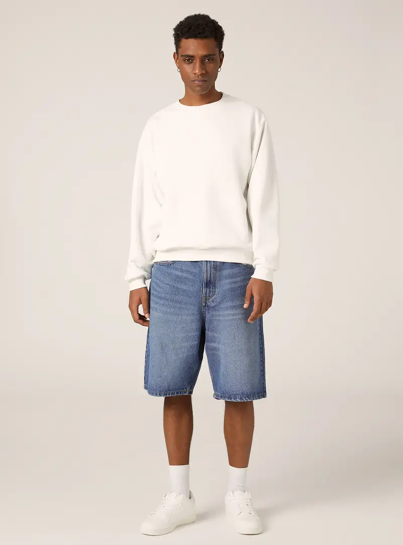 Felpa girocollo boxy fit