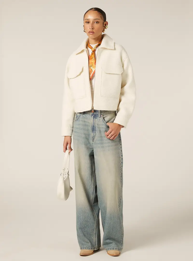 Giacca in bouclé con tasconi WH2 WHITE