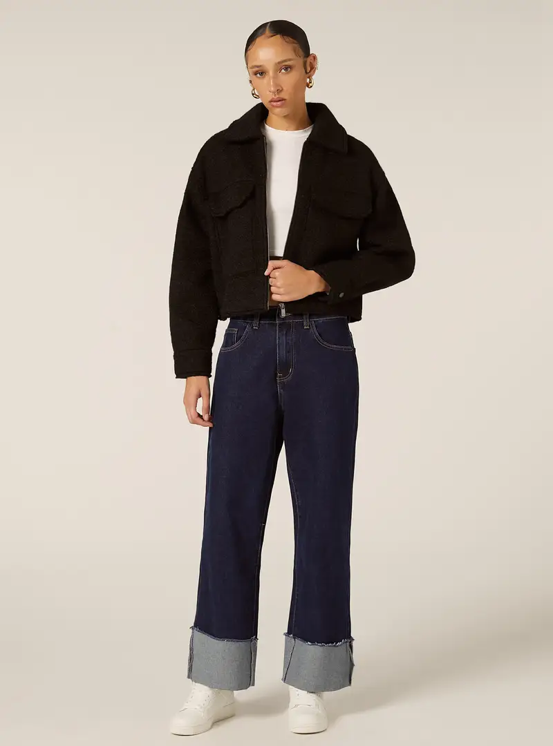 Giubbotto corto in boucle'