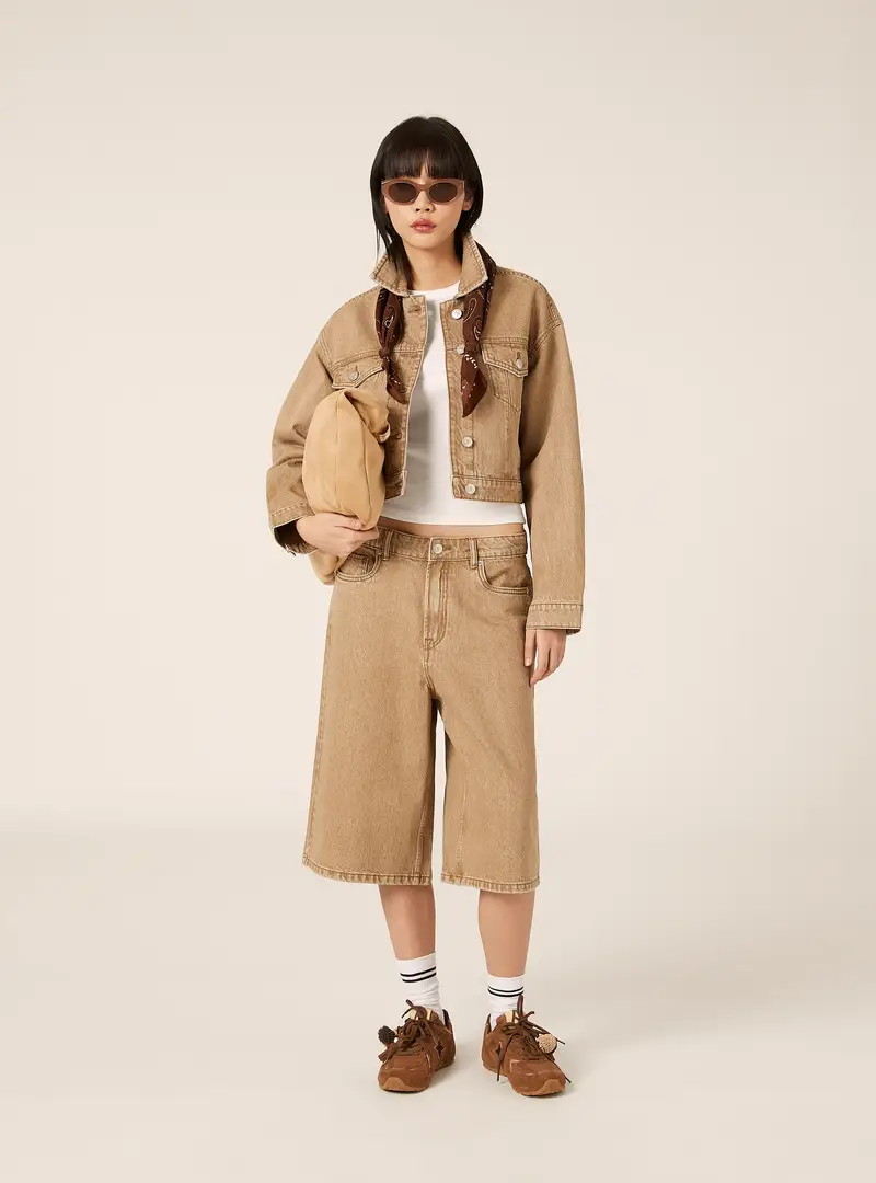 Giubbotto in denim colorato TB2 TOBACCO