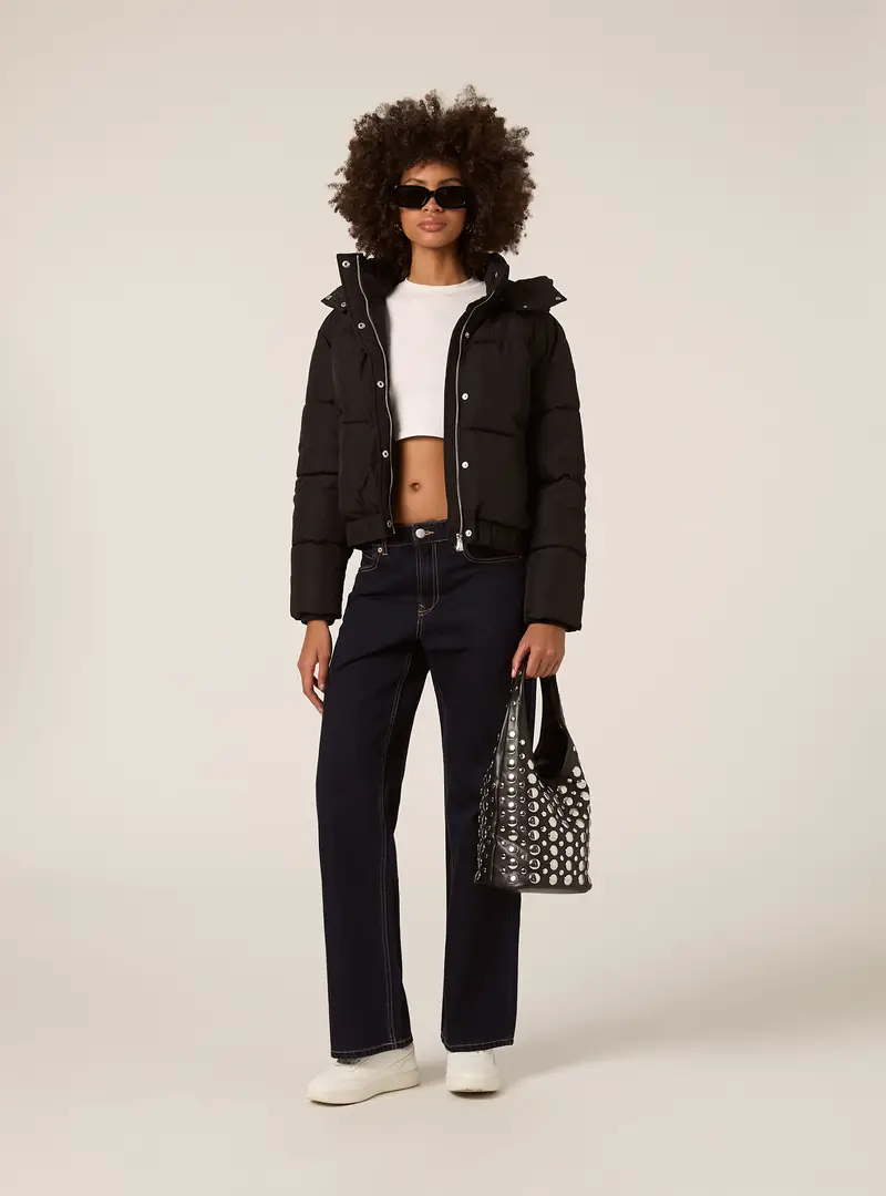 Giubbotto puffy con cappuccio