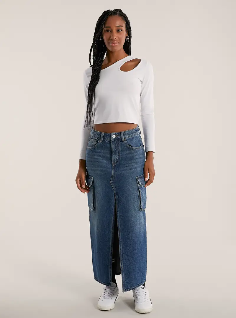 Gonna longuette cargo