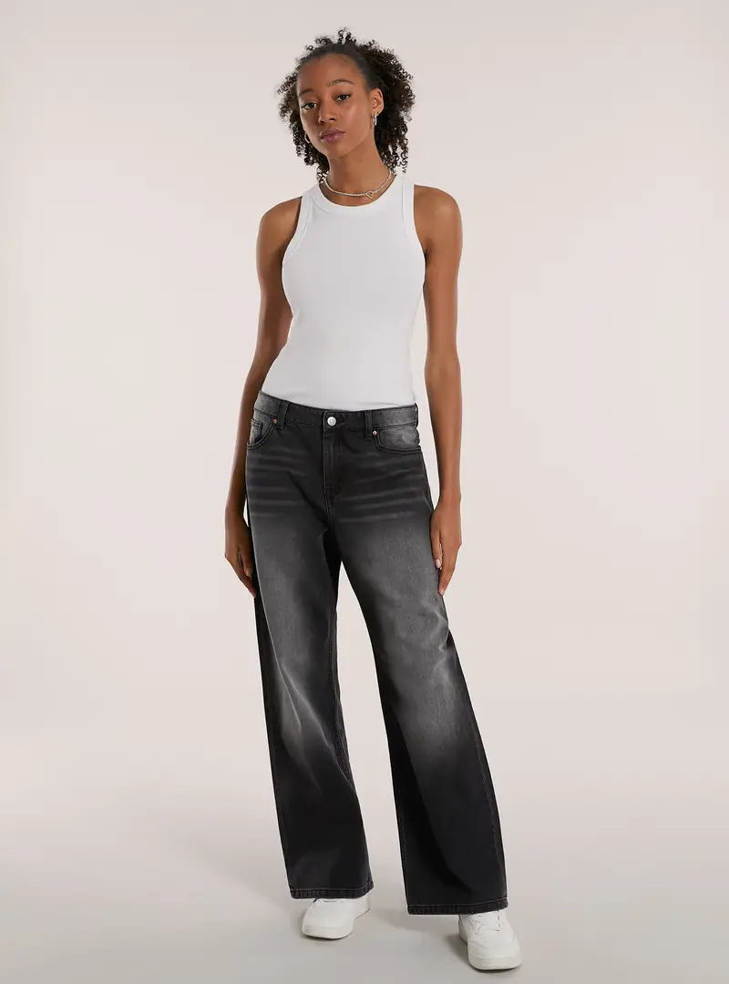 Jeans baggy fit D000 BLACK