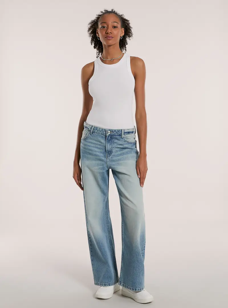 Jeans baggy fit D006 BLUE