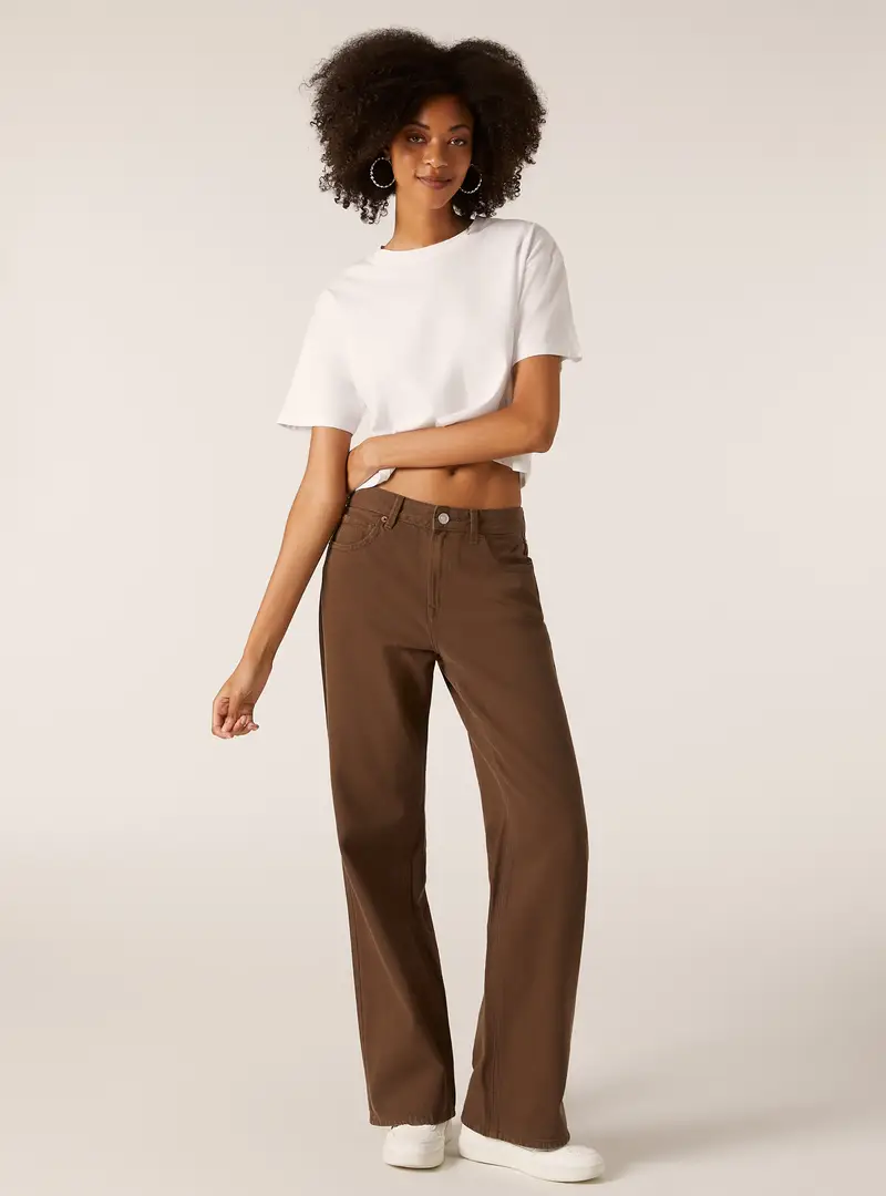 Jeans straight fit colorato BR2 BROWN