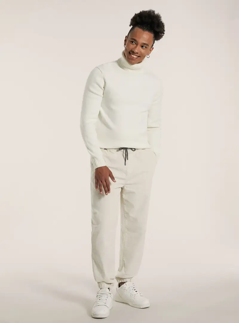 Jogger in velluto a costine WH1 WHITE