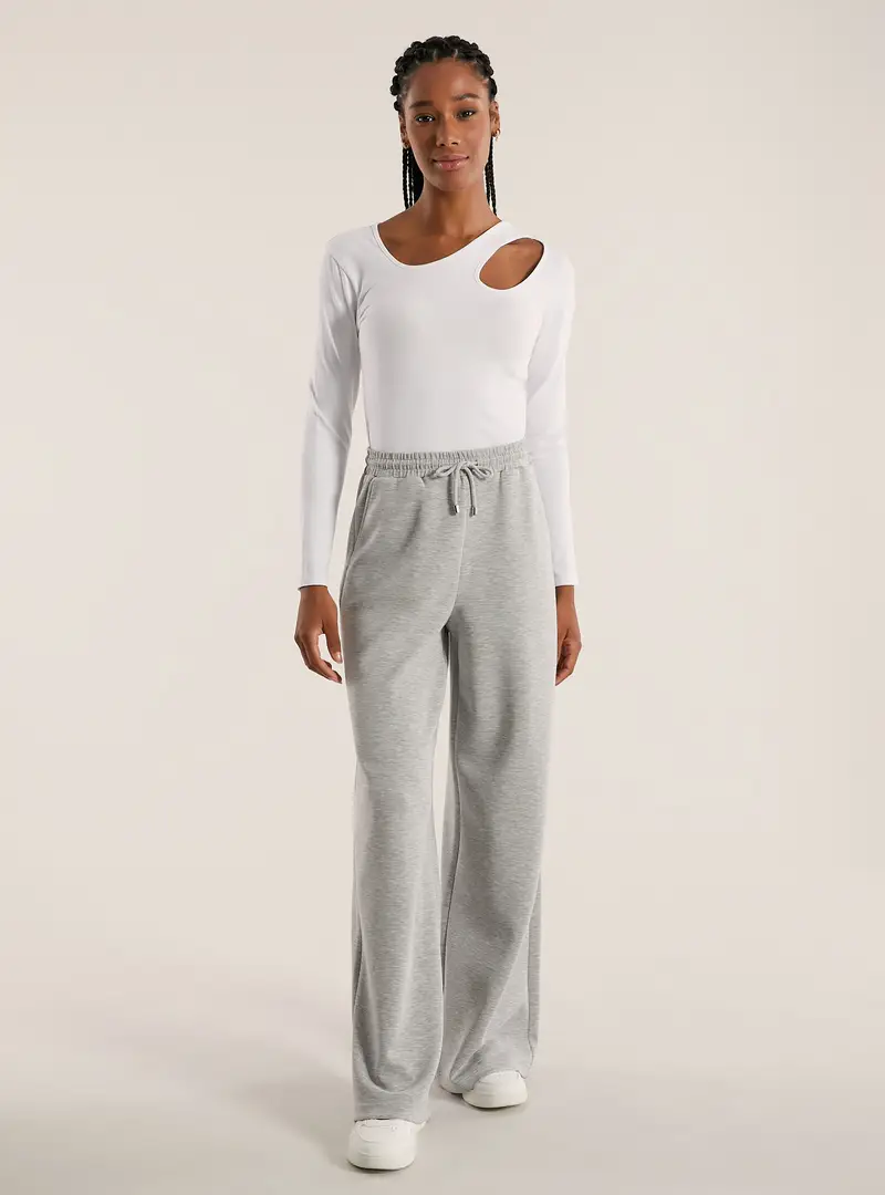 Jogger wide leg soft touch MGY3 GREY