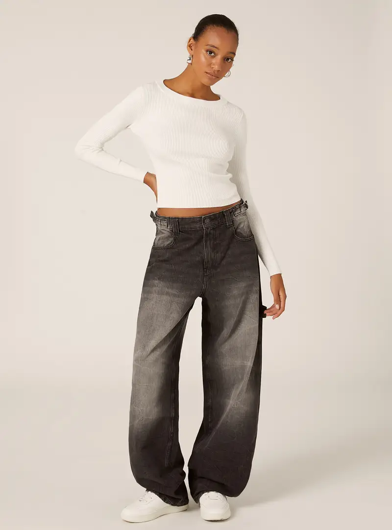 Maglia leggera a costine