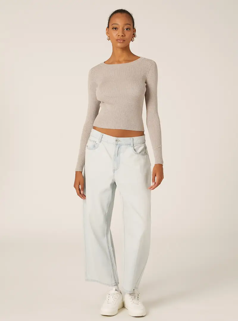 Maglia leggera a costine