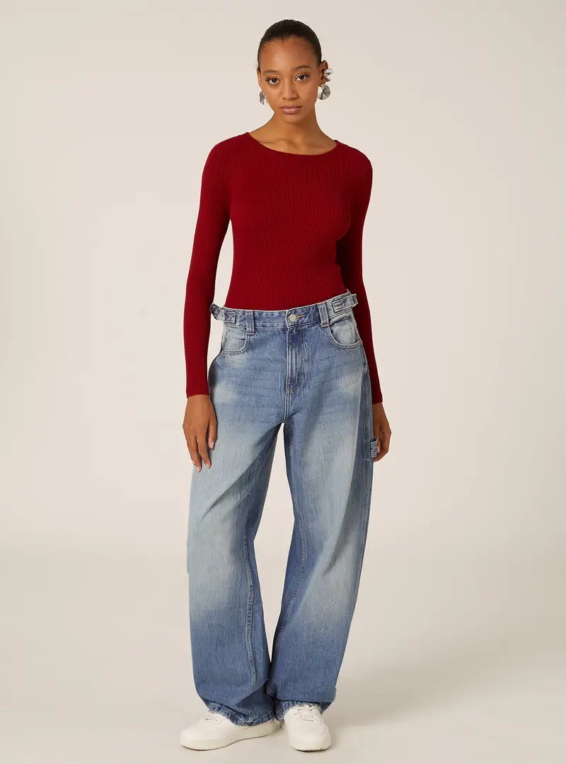 Maglia leggera a costine