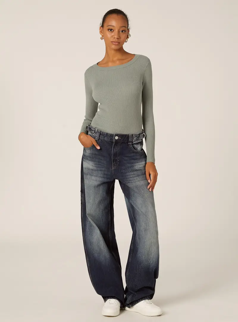 Maglia leggera a costine