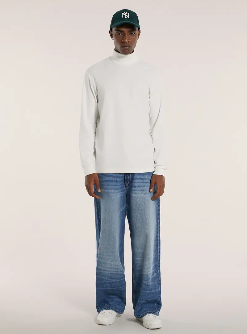 Maglietta a maniche lunghe a collo alto