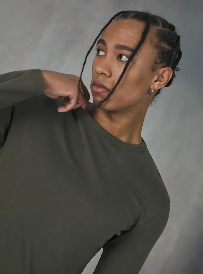 Maglietta a maniche lunghe in cotone KY2 GREEN