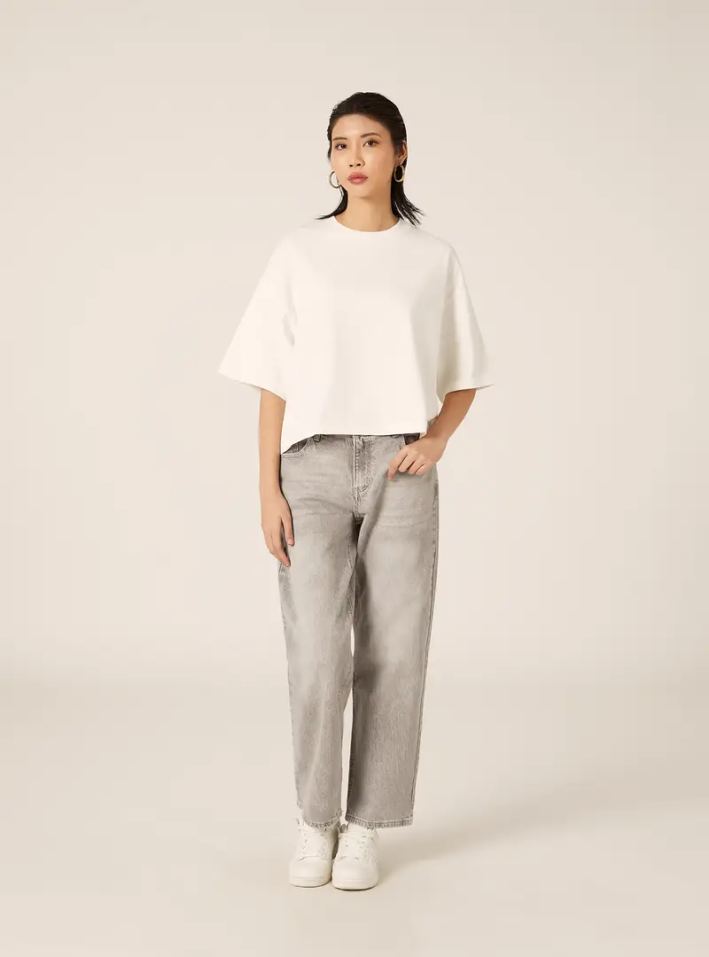 Maglietta basic boxy fit WH2 WHITE