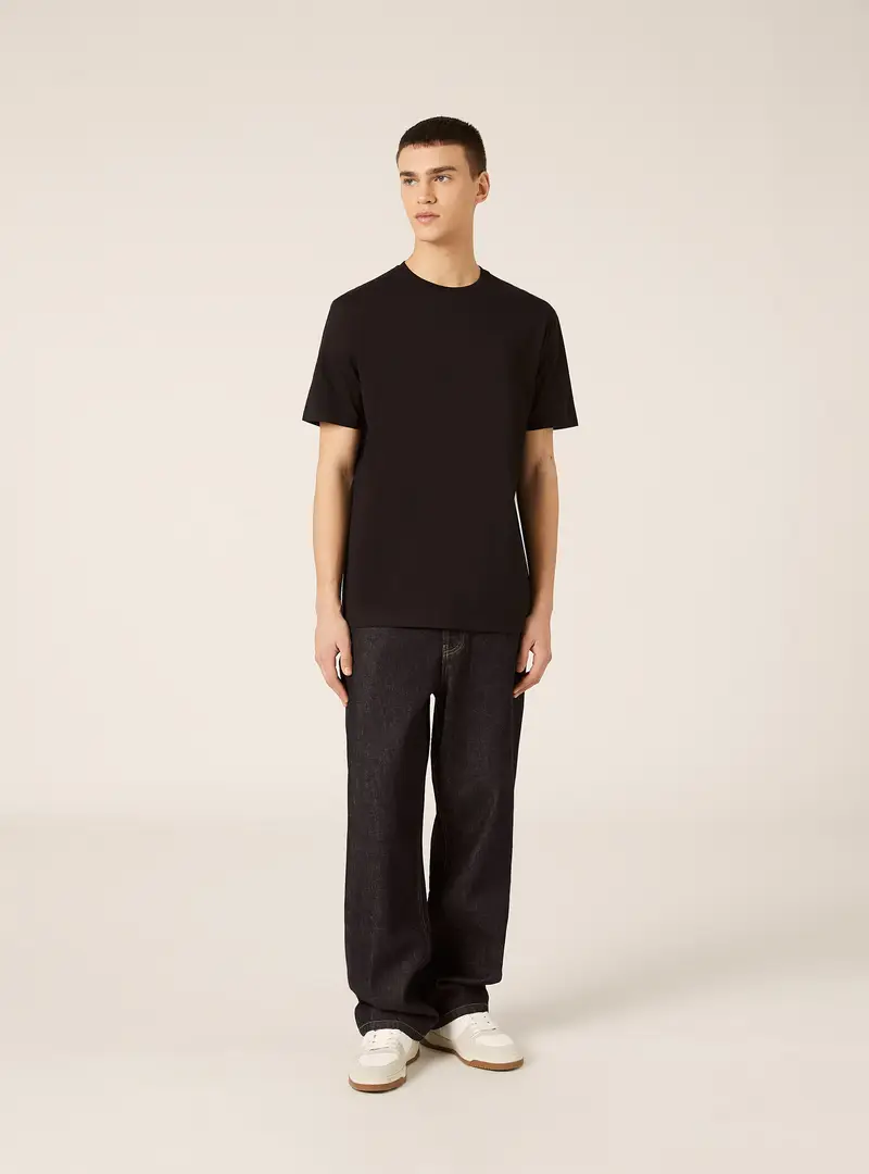 Maglietta basic in cotone BK1 BLACK