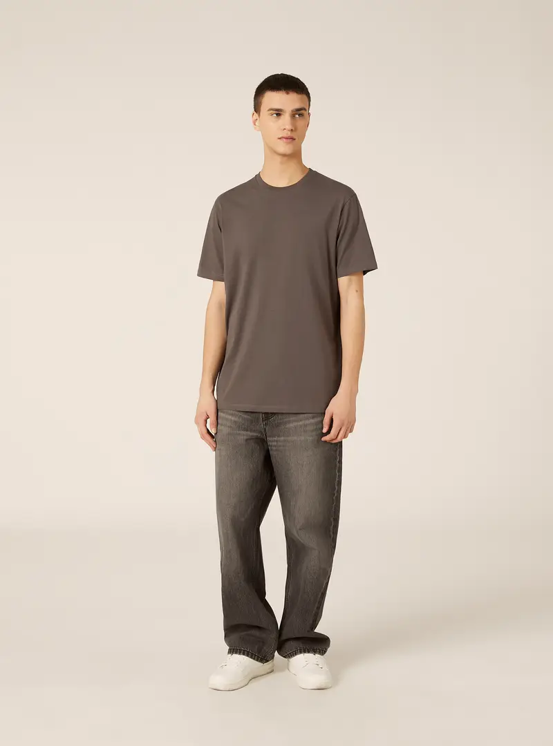 Maglietta basic in cotone GY1 GREY