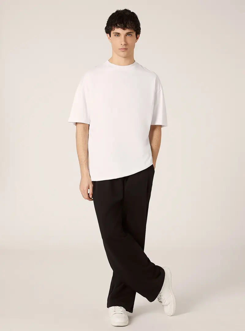 Maglietta boxy fit con stampa POP STATEMENT WH3 WHITE