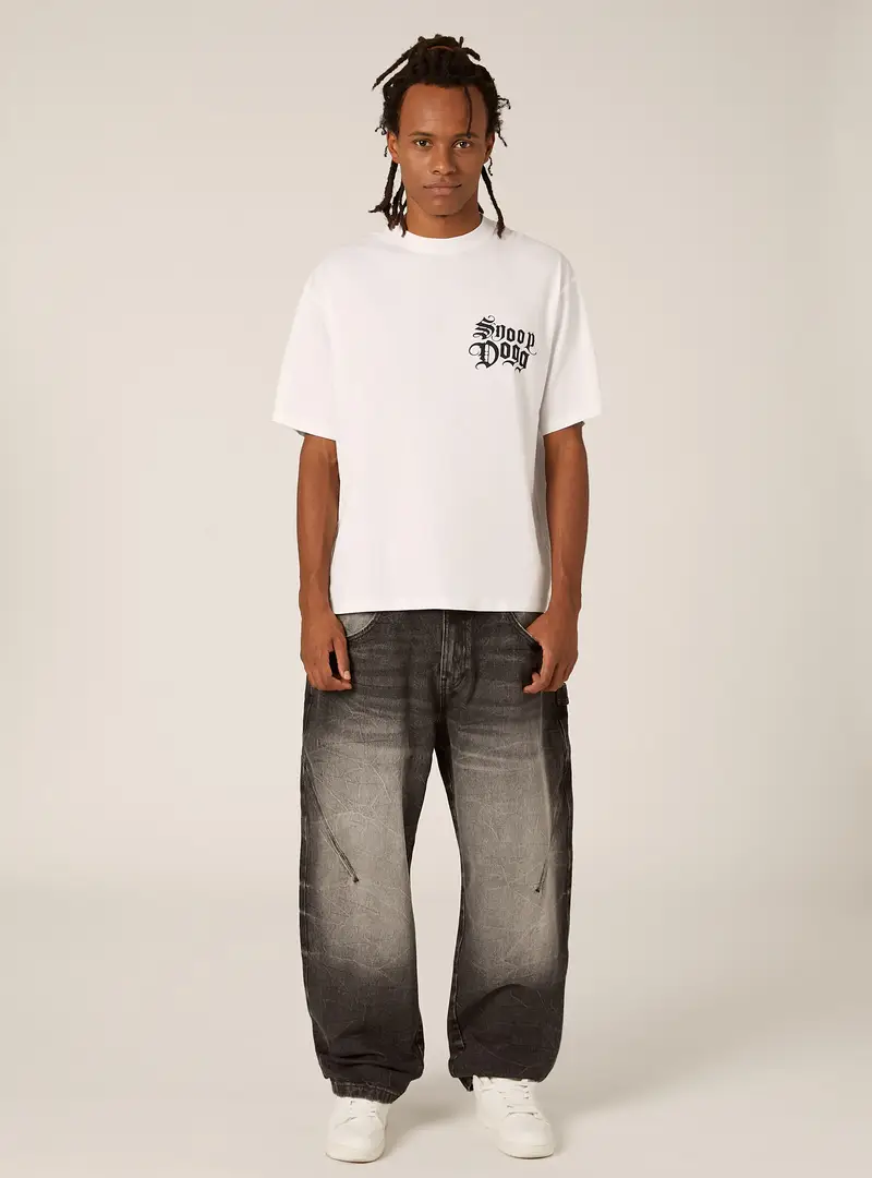 Maglietta boxy fit Snoop Dogg / Alcott WH3 WHITE