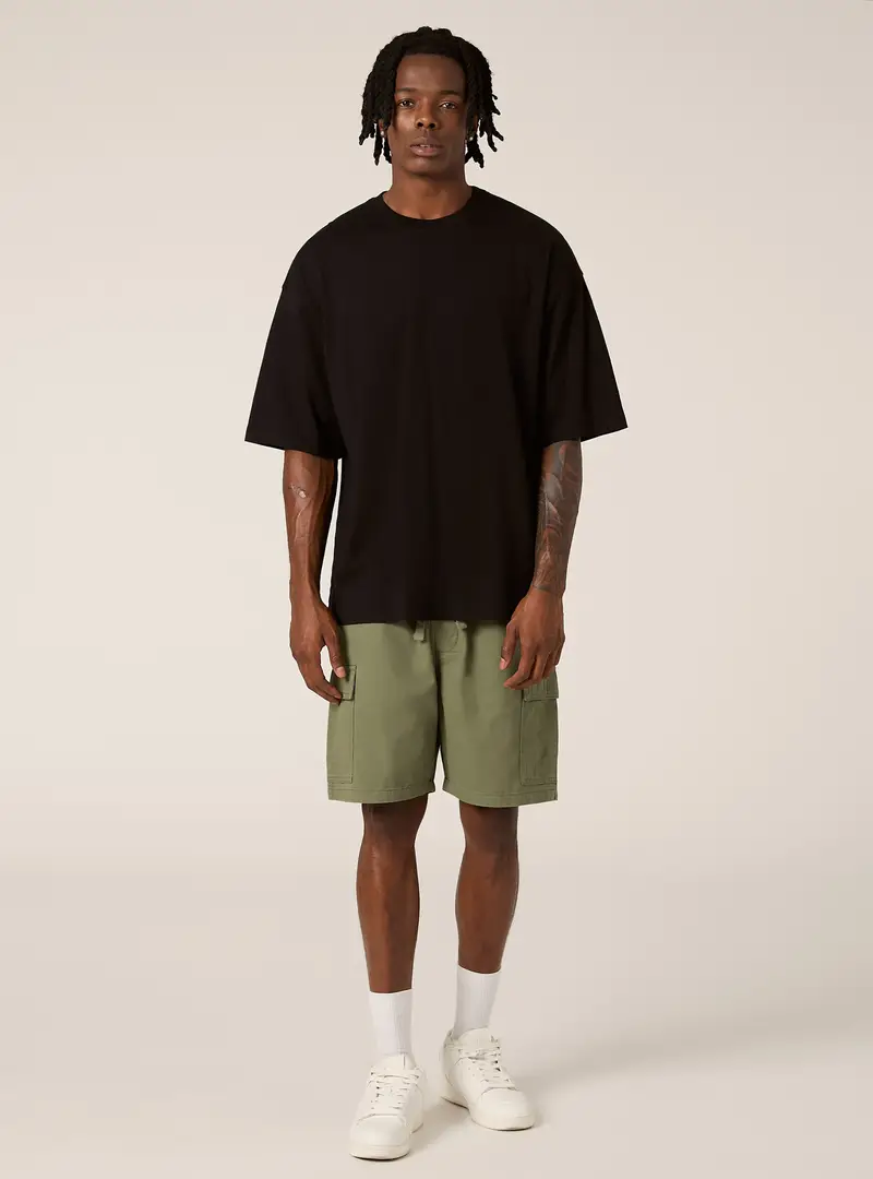 Maglietta boxy over fit BK1 BLACK