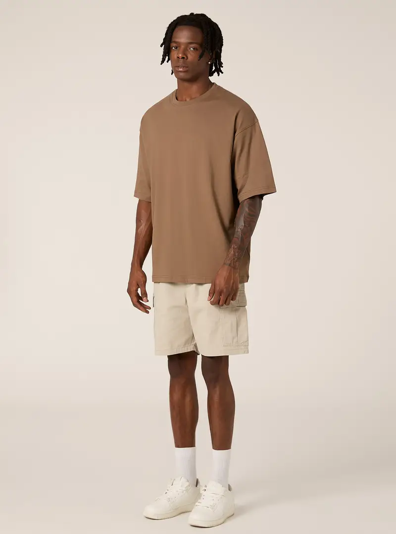 Maglietta boxy over fit BR2 BROWN