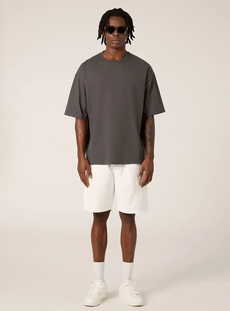 Maglietta boxy over fit GY1 GREY