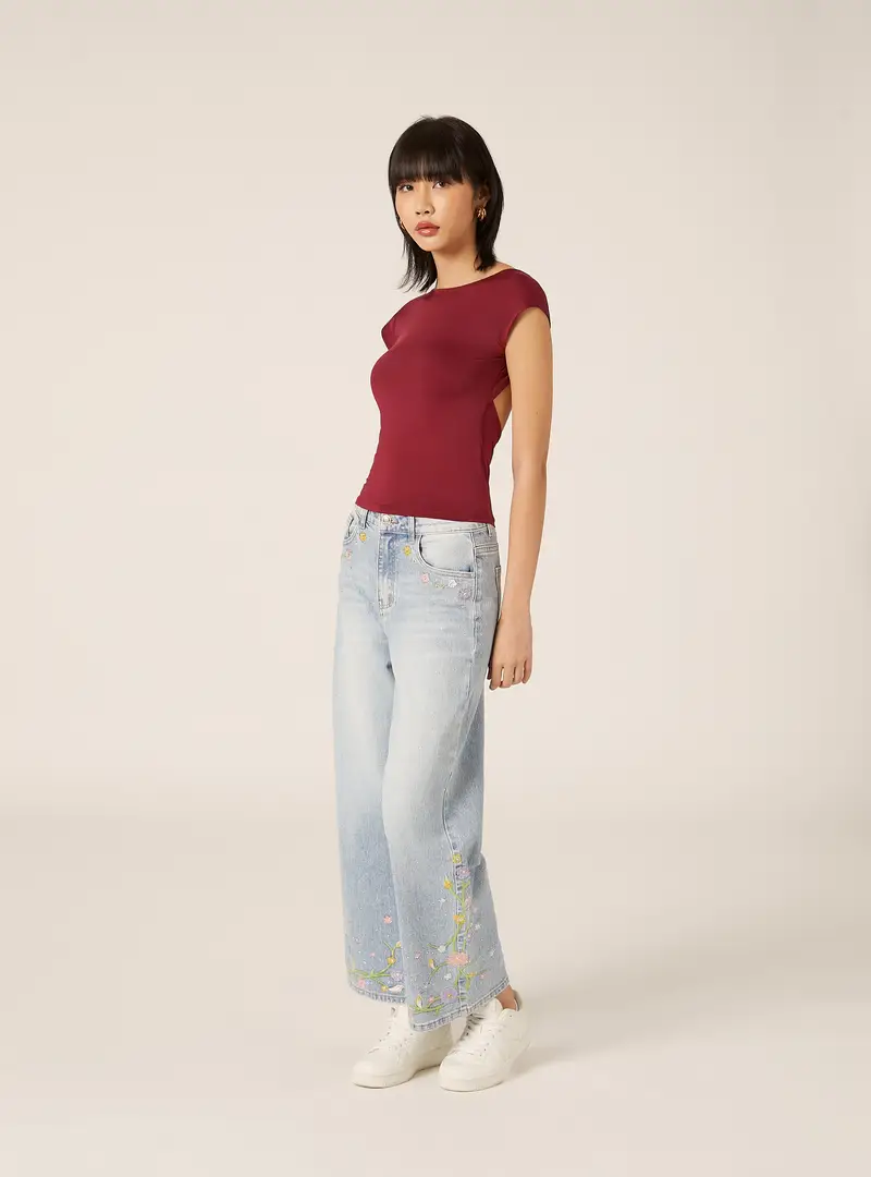 Maglietta con schiena scoperta BO2 BORDEAUX