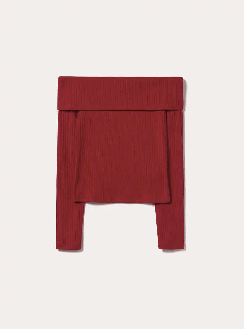 Maglietta con spalle scoperte BO1 BORDEAUX