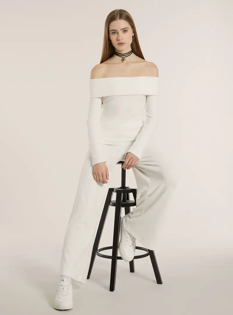 Maglietta con spalle scoperte WH2 WHITE