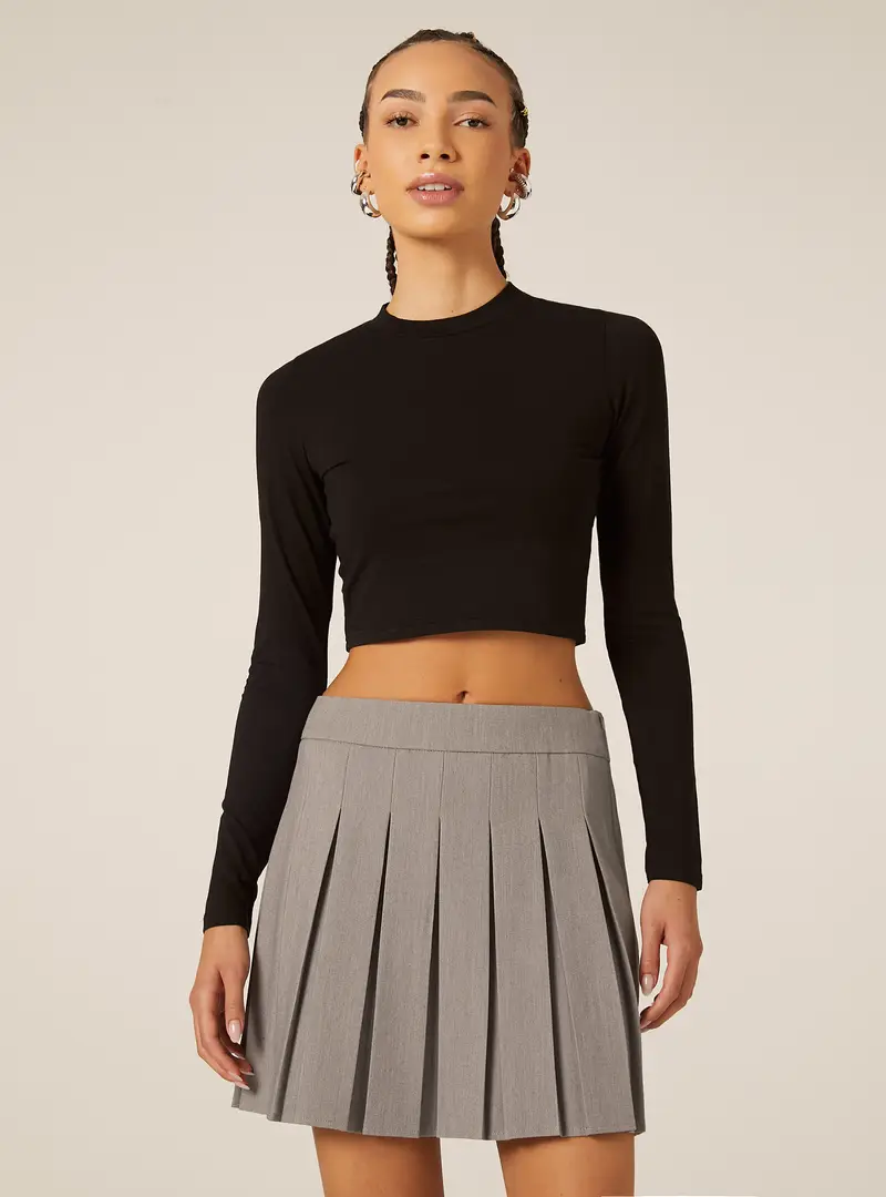 Maglietta cropped a maniche lunghe