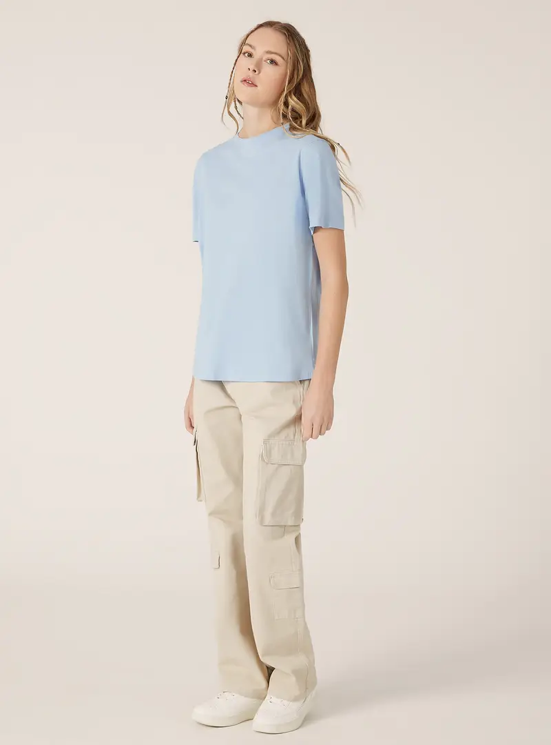 Maglietta girocollo in cotone AZ3 AZURE