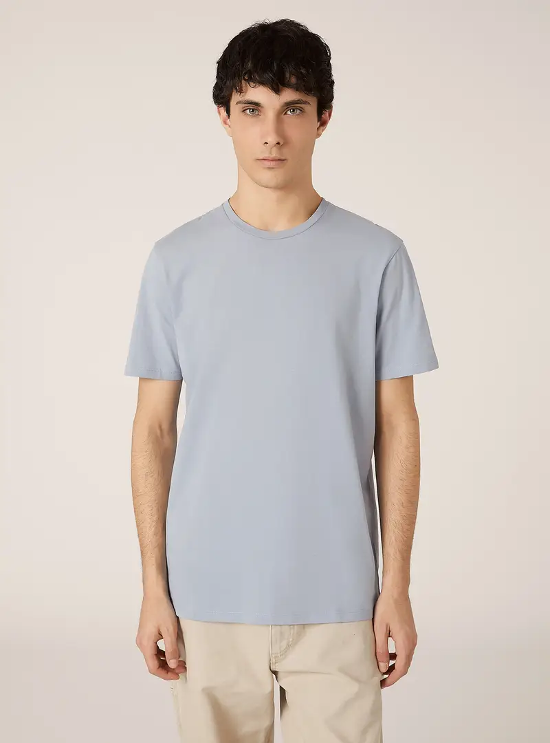 Maglietta girocollo in cotone