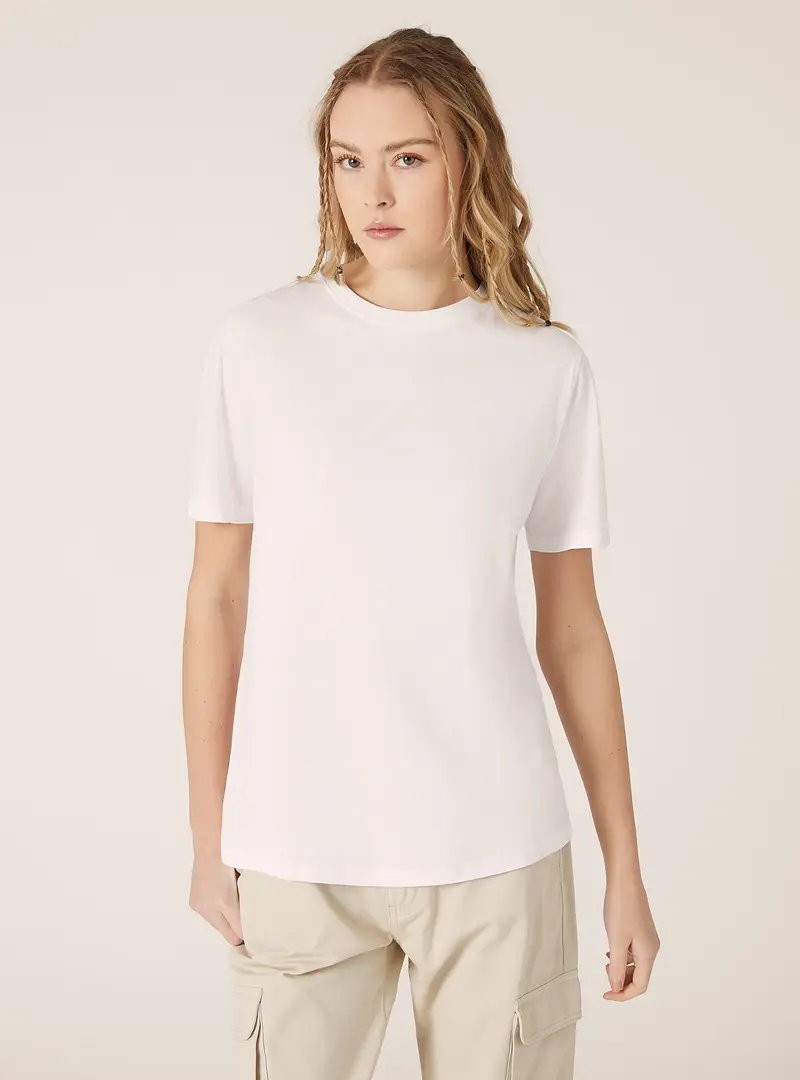 Maglietta girocollo in cotone