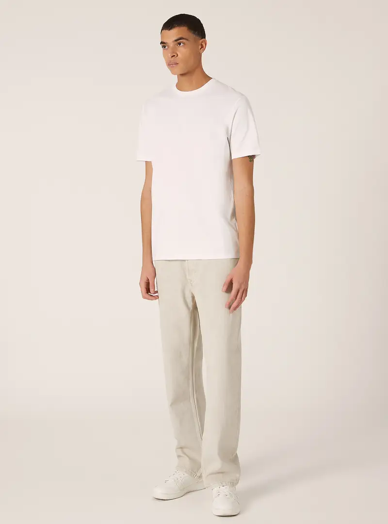 Maglietta girocollo in cotone WH3 WHITE