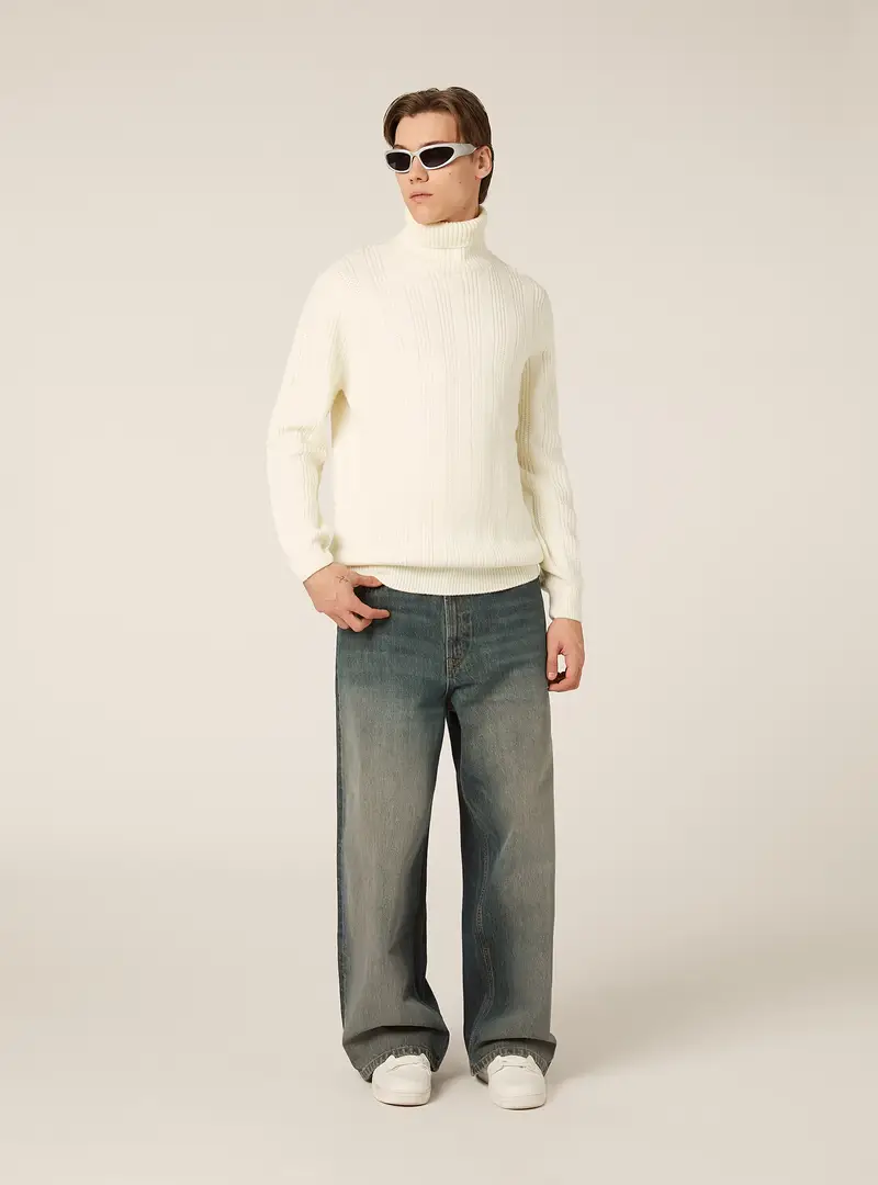 Alcott Maglione collo alto bianco