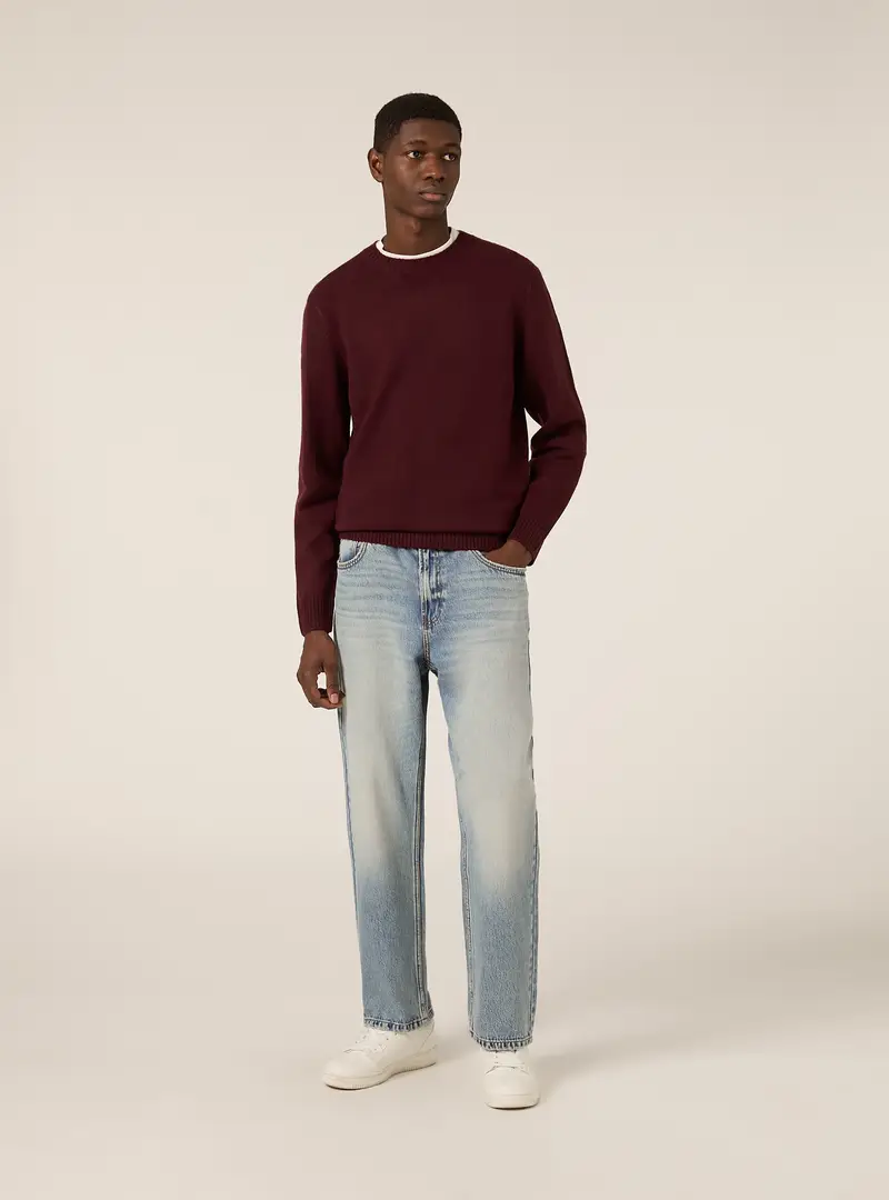 Maglione girocollo BO1 BORDEAUX