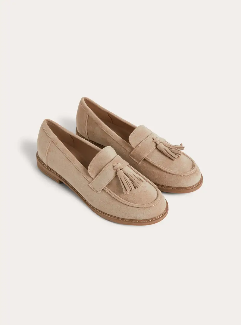 Mocassini con nappine BG3 BEIGE