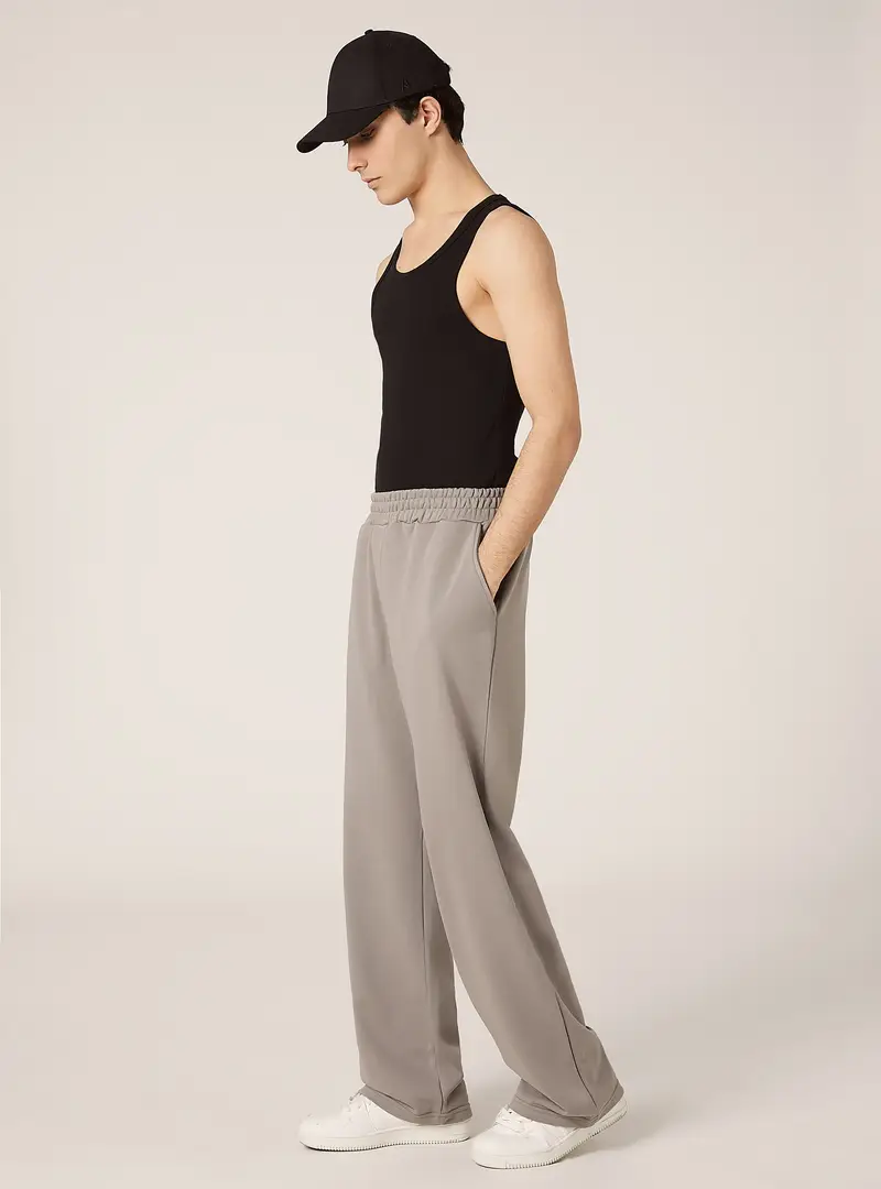 Pantalone in felpa loose fit GY2 GREY