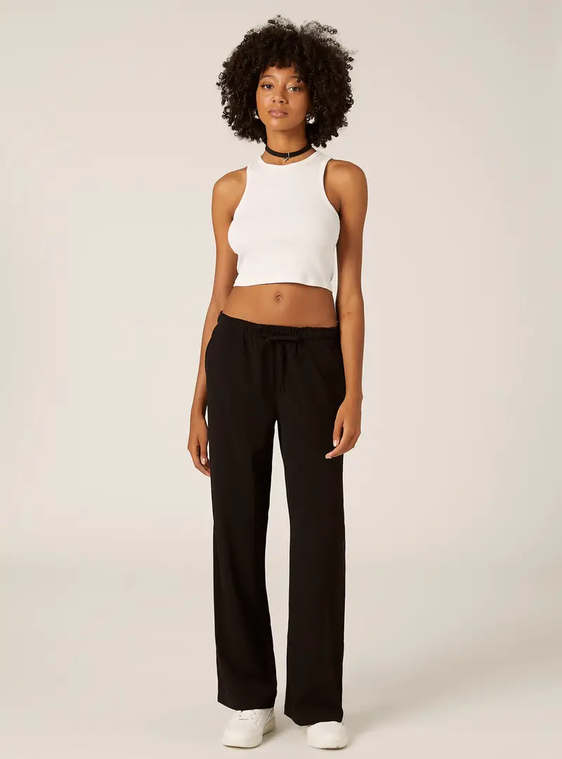 Pantaloni a gamba larga con coulisse