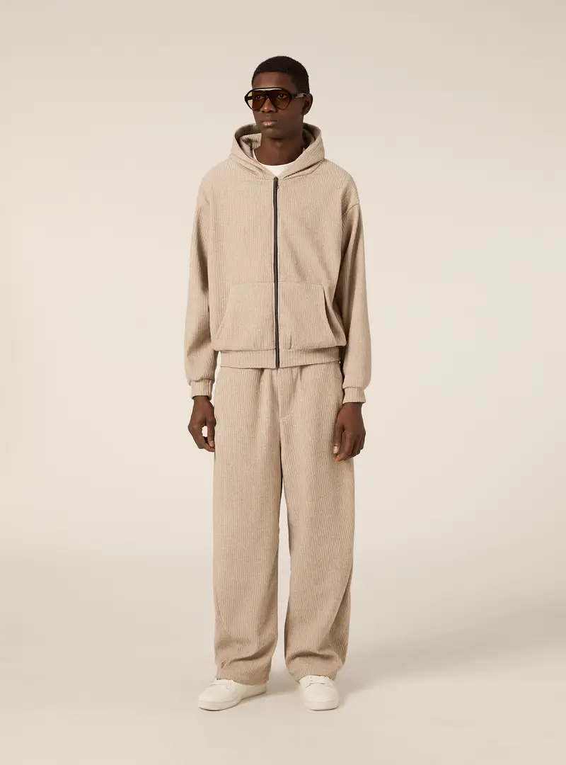 Pantaloni balloon fit in velluto BG3 BEIGE