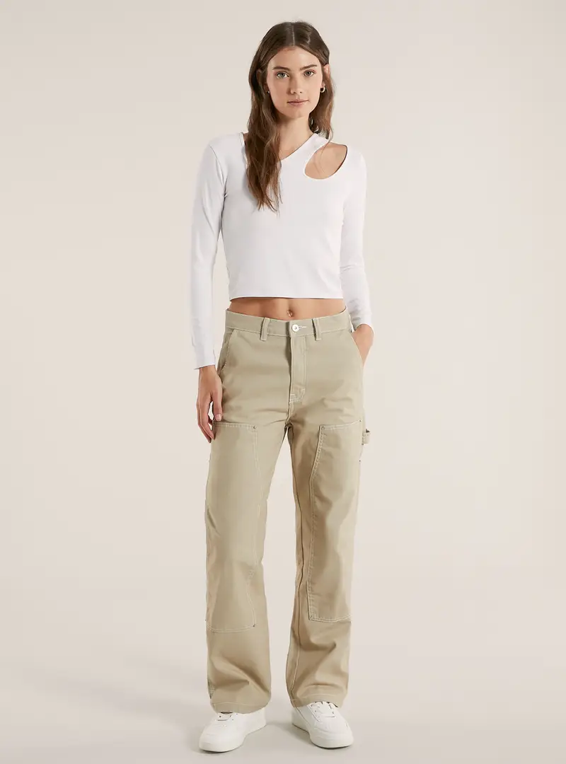 Pantaloni carpenter in canvas